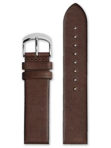 HyperGrand Classic 20MM Brown Leather Watch Strap w/ Silver Buckle