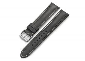 iStrap 18mm Genuine Calf Leather Watch Band Straps Steel Spring Bar Buckle Replacement Clasp Soft Black