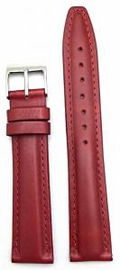18mm Red Oily Leather, middle padded, a Stylish watch strap