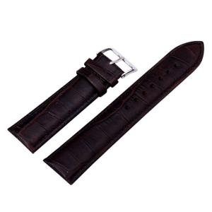 FITYRE 18mm Leather Watch Strap For Men & Women Alligator Grain Watchband Hour Watch Strap Clock Brown