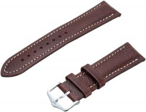 Hirsch Buffalo Artisan Leather Watch Band Strap Brown 18mm Short