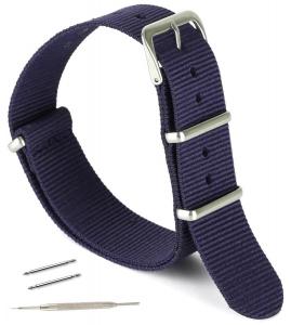 Watch Band, Nylon NATO strap - For All Watch Faces, Fitness Devices, Bezels, By United Watchbands