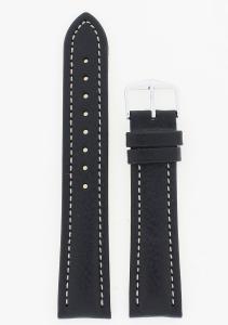 Hirsch Buffalo Artisan Leather Watch Band Strap Black 18mm