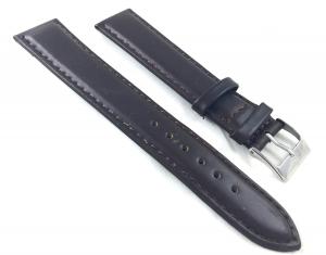 18mm XL Extra Long Smooth Brown Genuine Leather Watch Band Strap Fit Seiko & Hamilton