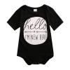 Baby Boys Girls Short Sleeve "Hello I'm New Here" Bodysuit