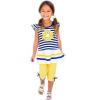Rumas® Little Girls Sunny Cute Daisy Flower Stripe Shirt Top + Shorts Clothes
