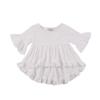 Baby Girls Fashion Princess Spring Summer Clothing Ruffles Dress + denim Short Suit
