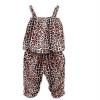 Hot Children's Baby Girls Summer Clothes Leopard Vest+pants Sets Outfits 2pcs