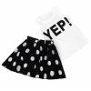 Jastore® Girls Letter YEP Clothing Sets Vest+Short Dot Skirt Kids Clothes