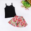 Rorychen Cute Trendy Girl Clothes Set Outfits:Tank Top+Floral Skirt Summer(2-6T)