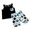 FEITONG® 1Set Newborn Toddler Baby Infant Boys Girls Outfit Vest Tops+Shorts Clothes (Age:12-18M, black)