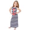 FEITONG Girl Children Summer Stripe Anchors Paillette Sleeveless Dress