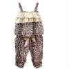 Hot Children's Baby Girls Summer Clothes Leopard Vest+pants Sets Outfits 2pcs