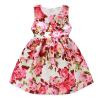 Toddler Girls Summer Dress with Floral Print 2-11T