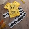 Baby Boys Letters Monster Short Sleeve T-shirt and Graphics Pants Outfit