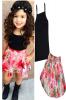 FEITONG 1Set Summer Baby Girls T-shirt + Floral Skirt Set Kids Dress Outfits