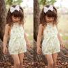 Pretty Girls Floral Playsuit One-piece Kids Baby Romper Shorts Lace Clothes 2-7y