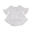 Baby Girls Fashion Princess Spring Summer Clothing Ruffles Dress + denim Short Suit