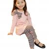 Gaorui 2pcs Baby Girl Kids Bowknot T-shirt Top+pants Leggings Trousers Outfit Clothing