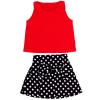 Mosunx 2016 Spring Summer Girls Cute Vest + Skirts Two Pieces Set Skirt Suit