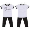 Chinatera 2pc Kids Baby Girls Cotton Clothes Set Cute Shirt and Ripped Leggings