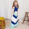 FEITONG® Mother or Daughter Summer Beach Sleeveless Striped Boho Long Maxi Dress