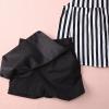 Baby Kids Girls Black Striped Tops Blouse Bloomers Shorts 2pcs Outfits
