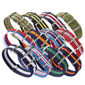 ALPS Nato Nylon Watch Strap with Stainless Steel Buckle (Watch Strap +Spring Bar )