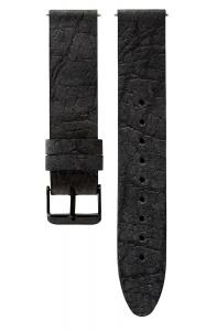 Sergio Montell Grey Minimalist Design Handmade Italian Leather Premium Quality 20mm Watch Band - Grey Strap / Black Buckle