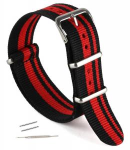 Watch Band, Nylon NATO strap - For All Watch Faces, Fitness Devices, Bezels, By United Watchbands