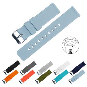 BARTON Quick Release Watch Bands - Choice of Colors & Widths (18mm, 20mm or 22mm) - Soft Silicone Rubber