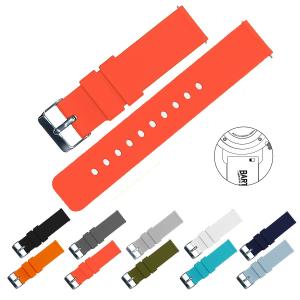 BARTON Quick Release Watch Bands - Choice of Colors & Widths (18mm, 20mm or 22mm) - Soft Silicone Rubber