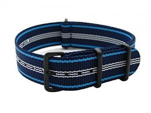 HNS NATO 20mm Navy Strip Heavy Duty Ballistic Nylon Watch Strap PVD Buckle NT160