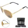 VEITHDIA® 1306 New Fashion Golden UV400 Adjustable Polarized Aviator Sunglasses