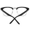 Vintage Inspired Classic Half Frame Wayfarers Clear Lens Glasses