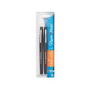 Paper Mate Flair Porous-Point Felt Tip Pen, Medium Tip, 2-Pack, Black (8432452PP)