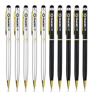Stylus Pens, Magic-T 10pcs 2 in 1 Styli/Ballpoint Pen Universal Touch Screen Capacitive Pen for iPhone 6s plus 6 Samsung Galaxy S7 S6, HTC, Tablet, All Touch Screen Devices (5 Black,5 Silver)