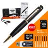 MINICUTE Hidden Camera Pen - bundle 16GB MICRO Card + 6 INK FILLS +updated battery+SD card Adapter+Card reader-Record in 1280x720 p HD- Super Easy To Use With Full Size USB