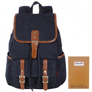 KAUKKO Unisex Canvas Vintage Backpack Casual Daypacks for School Travel