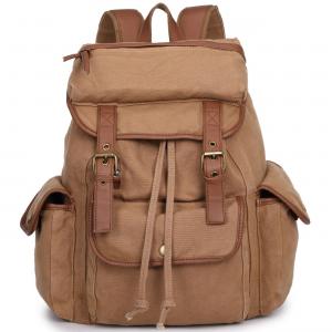 Egooo Handmade Backpack, School Canvas Bag, Outdoor Canvas Backpack, Travel Canvas Backpack, Sports Canvas Bags, Fulfilled By Amazon (Yellow)