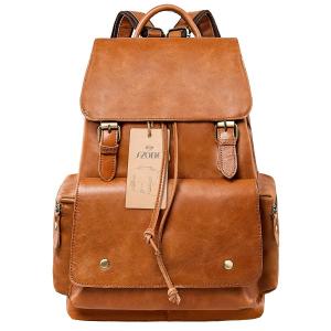 S-ZONE Women's Daily Genuine Leather Casual Backpack Bag