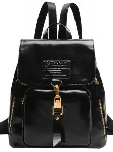 Coofit Korean PU Leather Backpack for College School Bag Bookbag