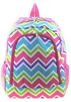 Backpack & Lunch Bag Pink Blue Green Chevron Cheerful