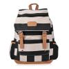 Vbiger Girls' Canvas Backpack in Navy Style Knapsack with Striped Pattern