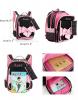 Moonwind 3pcs Bow Waterproof School Backpack Girls Book Bag and Pencil Lunch Bag Set