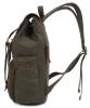 KINGLAKE Vintage Unisex Canvas Leather Backpack Rucksack Satchel Hiking Bag Bookbag