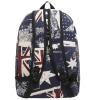 Retro Union Jack UK Flag Canvas School Backpack for Kids, 17.5" Fashion Backpack