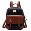 Tinksky Girl School Backpack Vintage Faux Leather Shoulder Travel Bag