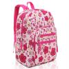 MGgear Pink / Purple Spring Flowers Pattern Daypack Backpack / School Bag