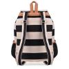 Vbiger Girls' Canvas Backpack in Navy Style Knapsack with Striped Pattern